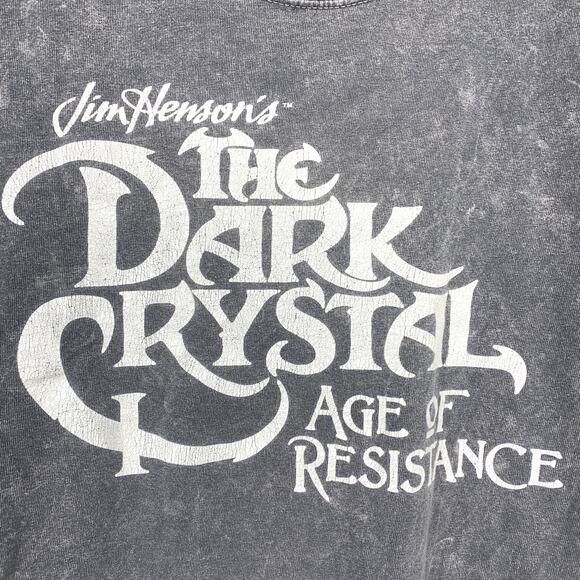 The Dark Crystal Age of Resistance Mens Graphic Tee L Charcoal Acid Wash - Picture 5 of 7